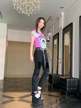 「HYSTERIC GLAMOUR（ヒステリックグラマー）のアイテム（食器/キッチン）」を使った、Nuttyさん（レディース・157cm）の夏コーディネート