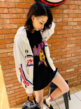 「MEDICOMTOY」｜Nuttyさん（レディース・157cm）の夏コーディネート