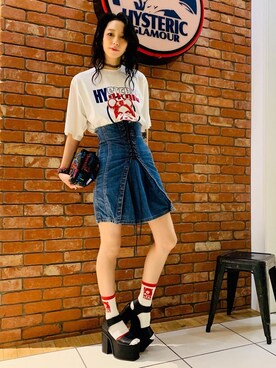 「コラボレーション」｜「アイテム（財布/小物）」を使った、Nuttyさん（レディース・157cm）の夏コーディネート