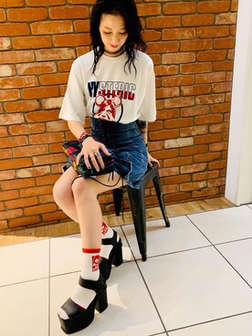 「コラボレーション」｜「アイテム（財布/小物）」を使った、Nuttyさん（レディース・157cm）の夏コーディネート