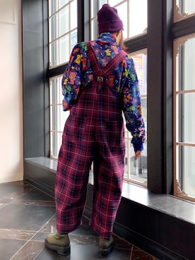 「HYSTERIC GLAMOUR（ヒステリックグラマー）のアイテム（オールインワン・サロペット）」を使った、Nuttyさん（レディース・157cm）の秋コーディネート