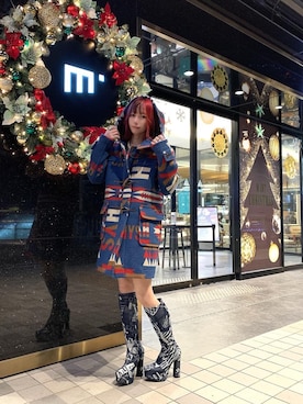 「HYSTERIC GLAMOUR（ヒステリックグラマー）のアイテム（ダッフルコート）」を使った、Nuttyさん（レディース・157cm）の冬コーディネート