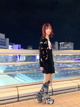 「アイテム（チョーカー、ピンク系）」を使った、Nuttyさん（レディース・157cm）の冬コーディネート
