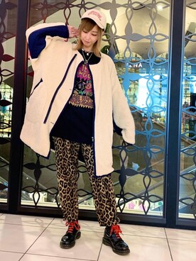 「HYSTERIC GLAMOUR（ヒステリックグラマー）のアイテム（ノーカラーコート）」を使った、Nuttyさん（レディース・157cm）の秋コーディネート