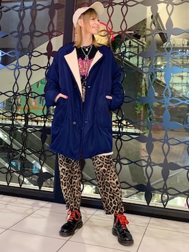 「HYSTERIC GLAMOUR（ヒステリックグラマー）のアイテム（ノーカラーコート）」を使った、Nuttyさん（レディース・157cm）の秋コーディネート