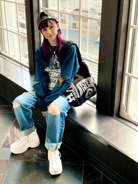 「HYSTERIC GLAMOUR（ヒステリックグラマー）のアイテム（雑貨/ホビー）」を使った、Nuttyさん（レディース・157cm）の冬コーディネート