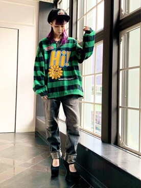 「HYSTERIC GLAMOUR（ヒステリックグラマー）のアイテム（雑貨/ホビー）」を使った、Nuttyさん（レディース・157cm）の冬コーディネート
