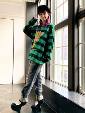 「HYSTERIC GLAMOUR（ヒステリックグラマー）のアイテム（雑貨/ホビー）」を使った、Nuttyさん（レディース・157cm）の冬コーディネート