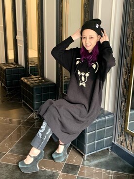 「HYSTERIC GLAMOUR（ヒステリックグラマー）のアイテム（雑貨/ホビー）」を使った、Nuttyさん（レディース・157cm）の冬コーディネート