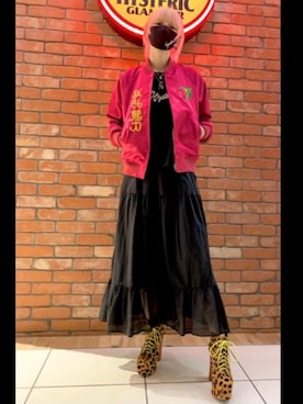 「HYSTERIC GLAMOUR（ヒステリックグラマー）のアイテム（スカジャン）」を使った、Nuttyさん（レディース・157cm）の春コーディネート
