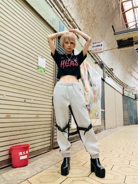 「コラボレーション」｜「アイテム（アクセサリー）」を使った、Nuttyさん（レディース・157cm）の春コーディネート