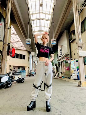 「コラボレーション」｜「アイテム（アクセサリー）」を使った、Nuttyさん（レディース・157cm）の春コーディネート