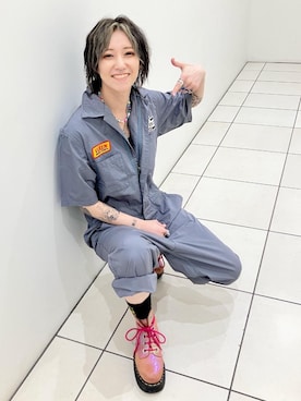 「HYSTERIC GLAMOUR（ヒステリックグラマー）のアイテム（オールインワン・サロペット）」を使った、Nuttyさん（レディース・157cm）の春コーディネート