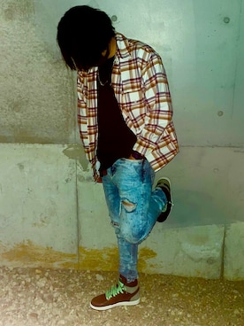 「MSML（エムエスエムエル）のアイテム（トップス）」を使った、Chamaさん（メンズ・168cm）の春コーディネート