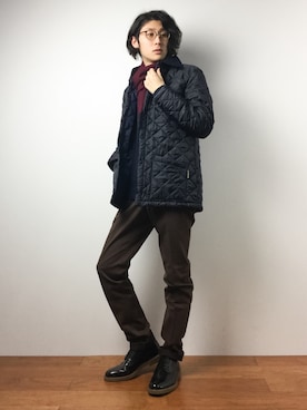 「LAVENHAM（ラベンハム）のアイテム（その他アウター）」を使った、Yudai Ishiiさん（メンズ・178cm）の冬コーディネート