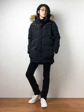「TOMMY HILFIGER（トミーヒルフィガー）のアイテム（ジャケット/アウター）」を使った、Yudai Ishiiさん（メンズ・178cm）の冬コーディネート
