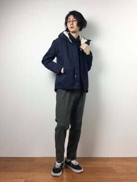 「BEAMS（ビームス）のアイテム（マウンテンパーカー）」を使った、Yudai Ishiiさん（メンズ・178cm）の冬コーディネート