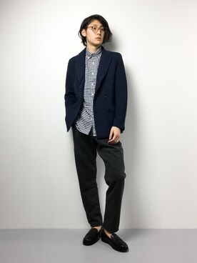 「UNITED ARROWS（ユナイテッドアローズ）のアイテム（その他アウター）」を使った、Yudai Ishiiさん（メンズ・178cm）の冬コーディネート