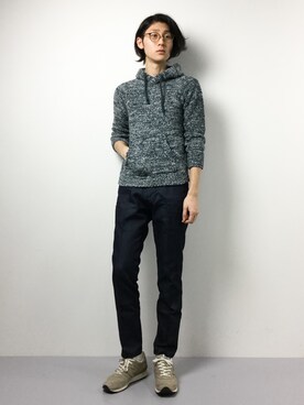 「HELLY HANSEN（ヘリーハンセン）のアイテム（パーカー）」を使った、Yudai Ishiiさん（メンズ・178cm）の冬コーディネート