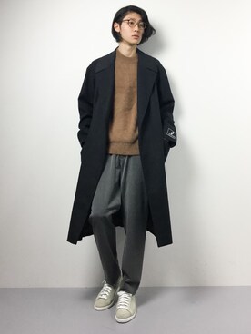 「tk.TAKEO KIKUCHI（ティーケータケオキクチ）のアイテム（その他アウター）」を使った、Yudai Ishiiさん（メンズ・178cm）の冬コーディネート