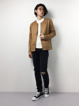 「ZIP FIVE（ジップファイブ）のアイテム（MA-1）」を使った、Yudai Ishiiさん（メンズ・178cm）の冬コーディネート