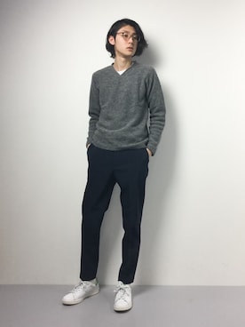 「EN ROUTE（アンルート）のアイテム（その他パンツ）」を使った、Yudai Ishiiさん（メンズ・178cm）の冬コーディネート