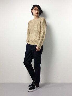 「improves（インプローブス）のアイテム（ニット/セーター）」を使った、Yudai Ishiiさん（メンズ・178cm）の冬コーディネート