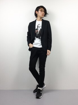 「improves（インプローブス）のアイテム（テーラードジャケット）」を使った、Yudai Ishiiさん（メンズ・178cm）の冬コーディネート