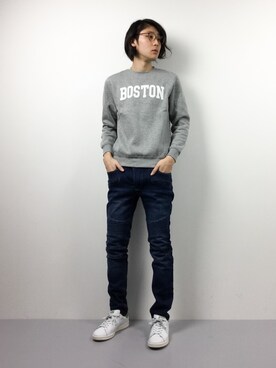 「ZIP FIVE（ジップファイブ）のアイテム（スウェット）」を使った、Yudai Ishiiさん（メンズ・178cm）の冬コーディネート