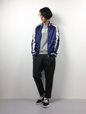 「jiggys shop（ジギーズショップ）のアイテム（ブルゾン）」を使った、Yudai Ishiiさん（メンズ・178cm）の冬コーディネート