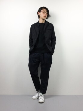 「BAYFLOW（ベイフロー）のアイテム（テーラードジャケット）」を使った、Yudai Ishiiさん（メンズ・178cm）の冬コーディネート