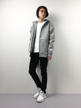 「MONKEY TIME（モンキータイム）のアイテム（パーカー）」を使った、Yudai Ishiiさん（メンズ・178cm）の冬コーディネート