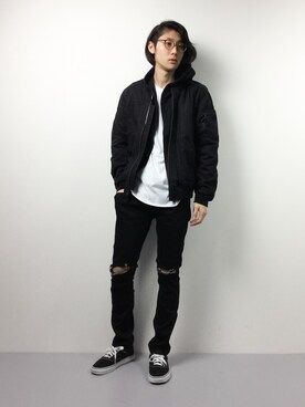 「STAMPD（スタンプド）のアイテム（ジャケット/アウター）」を使った、Yudai Ishiiさん（メンズ・178cm）の冬コーディネート
