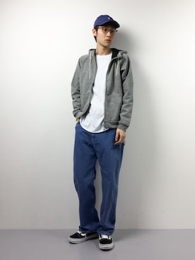 「MONKEY TIME（モンキータイム）のアイテム（Tシャツ/カットソー）」を使った、Yudai Ishiiさん（メンズ・178cm）の冬コーディネート