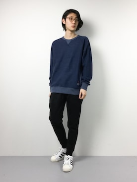 「G-STAR RAW（ジースターロゥ）のアイテム（スウェット）」を使った、Yudai Ishiiさん（メンズ・178cm）の冬コーディネート