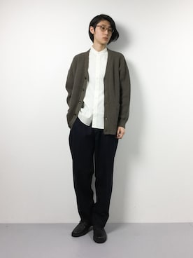 「MONKEY TIME（モンキータイム）のアイテム（カーディガン/ボレロ）」を使った、Yudai Ishiiさん（メンズ・178cm）の冬コーディネート