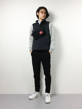 「RAGEBLUE（レイジブルー）のアイテム（ダウンベスト）」を使った、Yudai Ishiiさん（メンズ・178cm）の冬コーディネート
