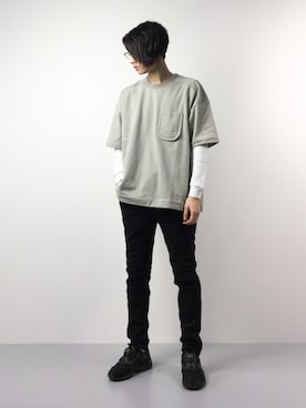 「my beautiful landlet（マイビューティフルランドレット）のアイテム（トップス）」を使った、Yudai Ishiiさん（メンズ・178cm）の冬コーディネート