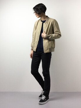 「MONKEY TIME（モンキータイム）のアイテム（ブルゾン）」を使った、Yudai Ishiiさん（メンズ・178cm）の冬コーディネート