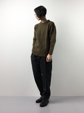 「MONKEY TIME（モンキータイム）のアイテム（ニット/セーター）」を使った、Yudai Ishiiさん（メンズ・178cm）の冬コーディネート