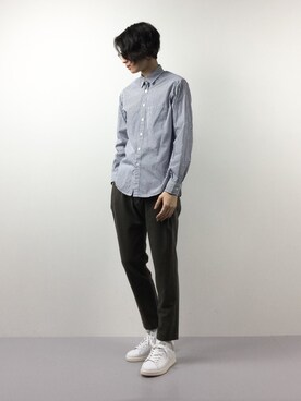 「VOAAOV（ヴォアーブ）の【VOAAOV】 tuck pants（その他パンツ）」を使った、Yudai Ishiiさん（メンズ・178cm）の春コーディネート