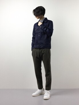 「Johnbull Private labo（ジョンブルプライベートラボ）のアイテム（デニムジャケット）」を使った、Yudai Ishiiさん（メンズ・178cm）の春コーディネート