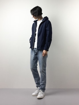 「NANO universe（ナノユニバース）のアイテム（マウンテンパーカー）」を使った、Yudai Ishiiさん（メンズ・178cm）の春コーディネート