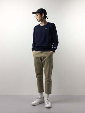 「ZIP FIVE（ジップファイブ）のアイテム（スウェット）」を使った、Yudai Ishiiさん（メンズ・178cm）の春コーディネート