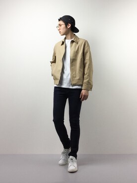 「Vincent et Mireille（バンソンエミレイユ）のアイテム（ジャケット/アウター）」を使った、Yudai Ishiiさん（メンズ・178cm）の春コーディネート