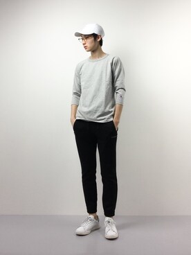 「SNOOPY（スヌーピー）のアイテム（帽子）」を使った、Yudai Ishiiさん（メンズ・178cm）の春コーディネート