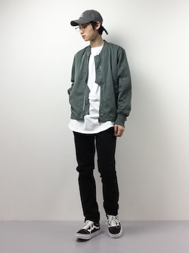 「MONKEY TIME（モンキータイム）のアイテム（Tシャツ/カットソー）」を使った、Yudai Ishiiさん（メンズ・178cm）の春コーディネート