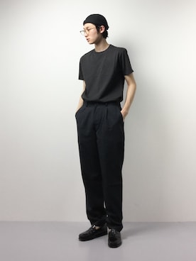 「Vincent et Mireille（バンソンエミレイユ）のアイテム（パンツ）」を使った、Yudai Ishiiさん（メンズ・178cm）の春コーディネート