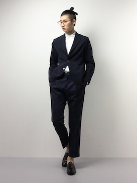 「BLACK LABEL CRESTBRIDGE（ブラックレーベル・クレストブリッジ）のアイテム（パンツ）」を使った、Yudai Ishiiさん（メンズ・178cm）の春コーディネート