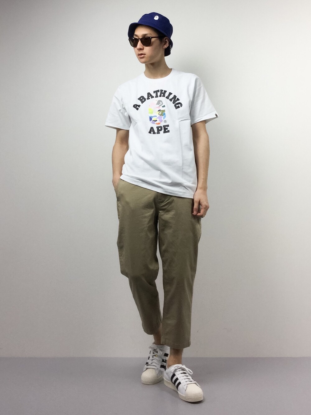 A BATHING APE　カットソー　マルチカモ A BATHING APE アベイシングエイプ MULTI CAMO SHARK WIDE L/S